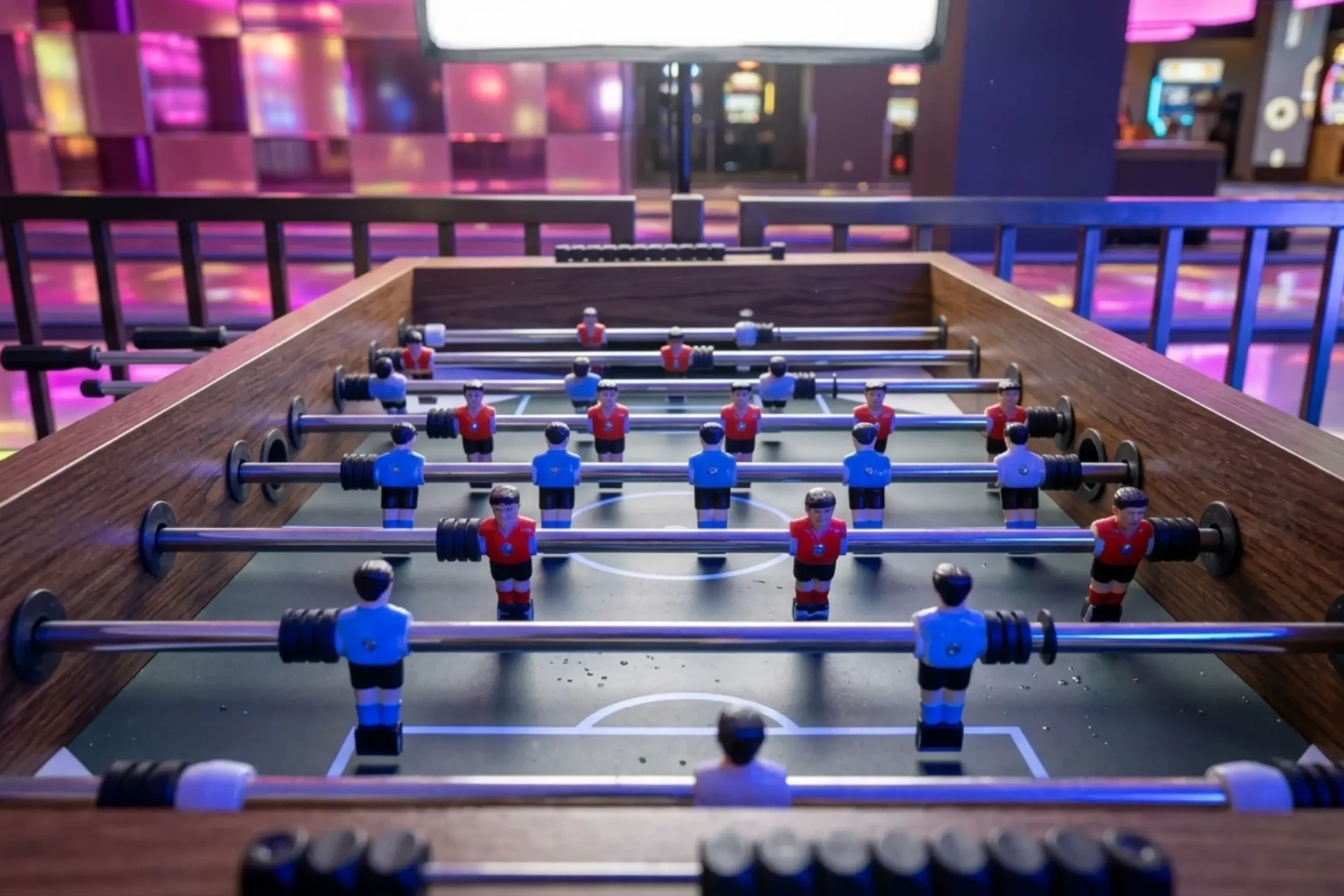 Foosball table at Game Xtreme arcade Hyderabad HITEC City